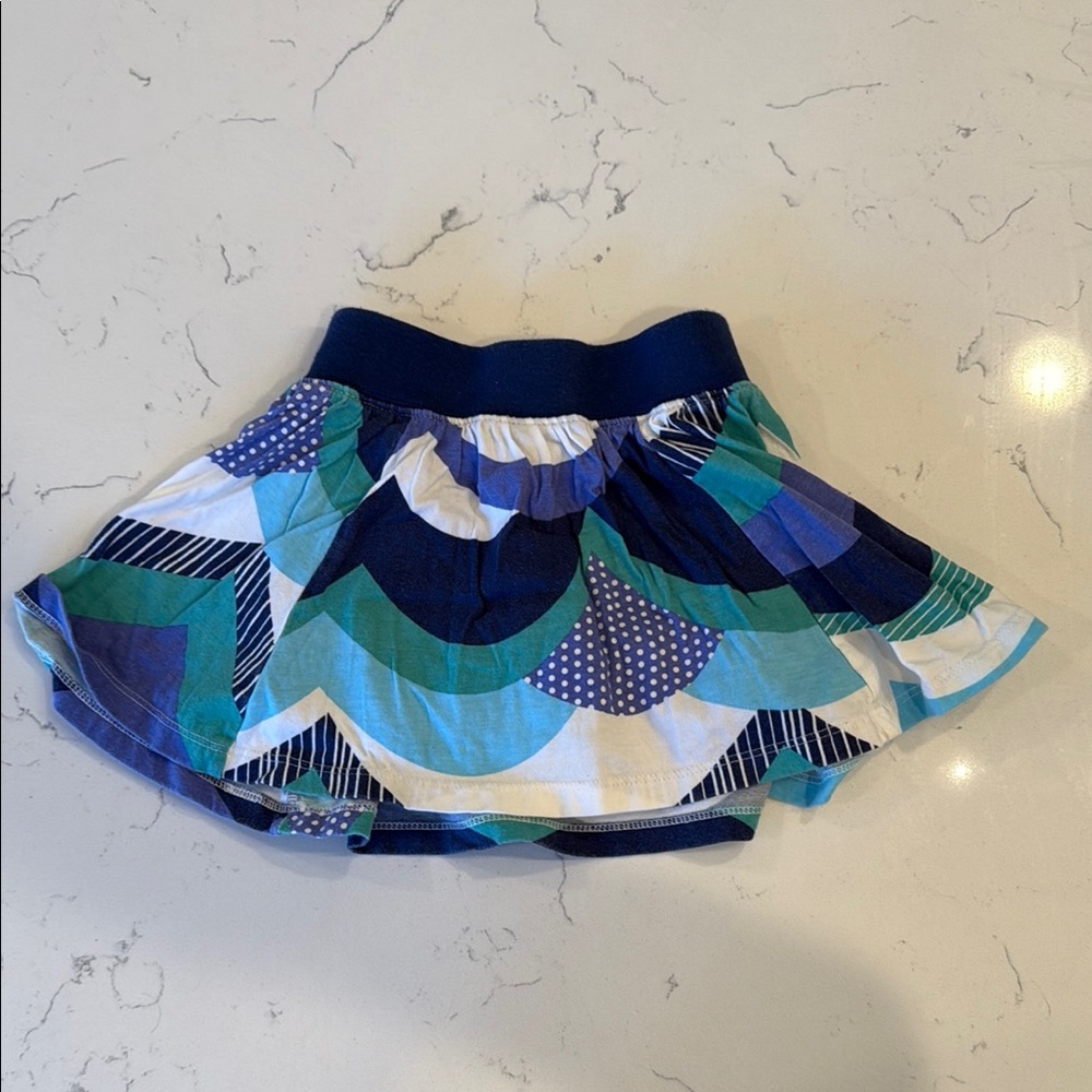 tea . Colorful Geometric Patterned Skirt